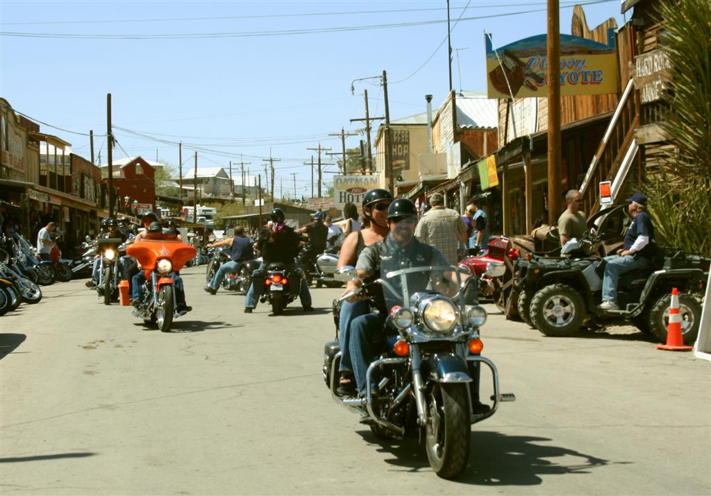 Oatman durante la concentración de Laughlin