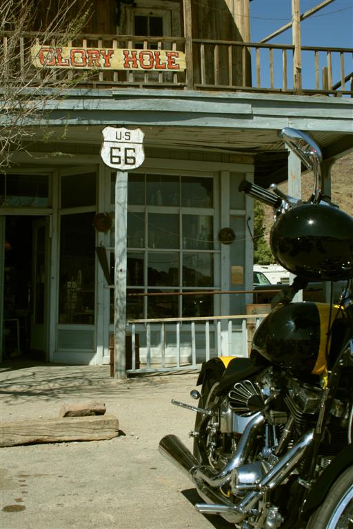 Oatman, ruta 66 en moto