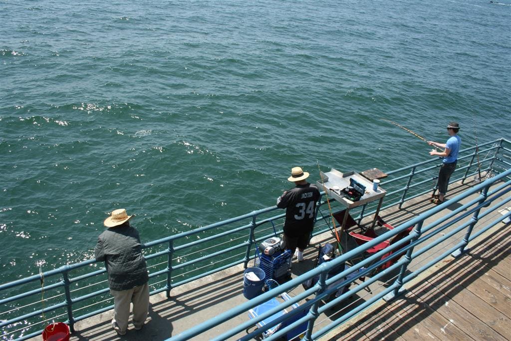 Pescadores en Santa Monica, CA