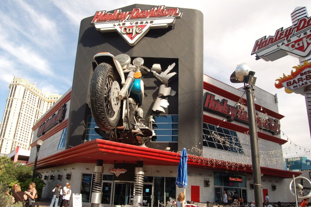 Harley Davidson Cafe Las Vegas. Viajes guiados en moto