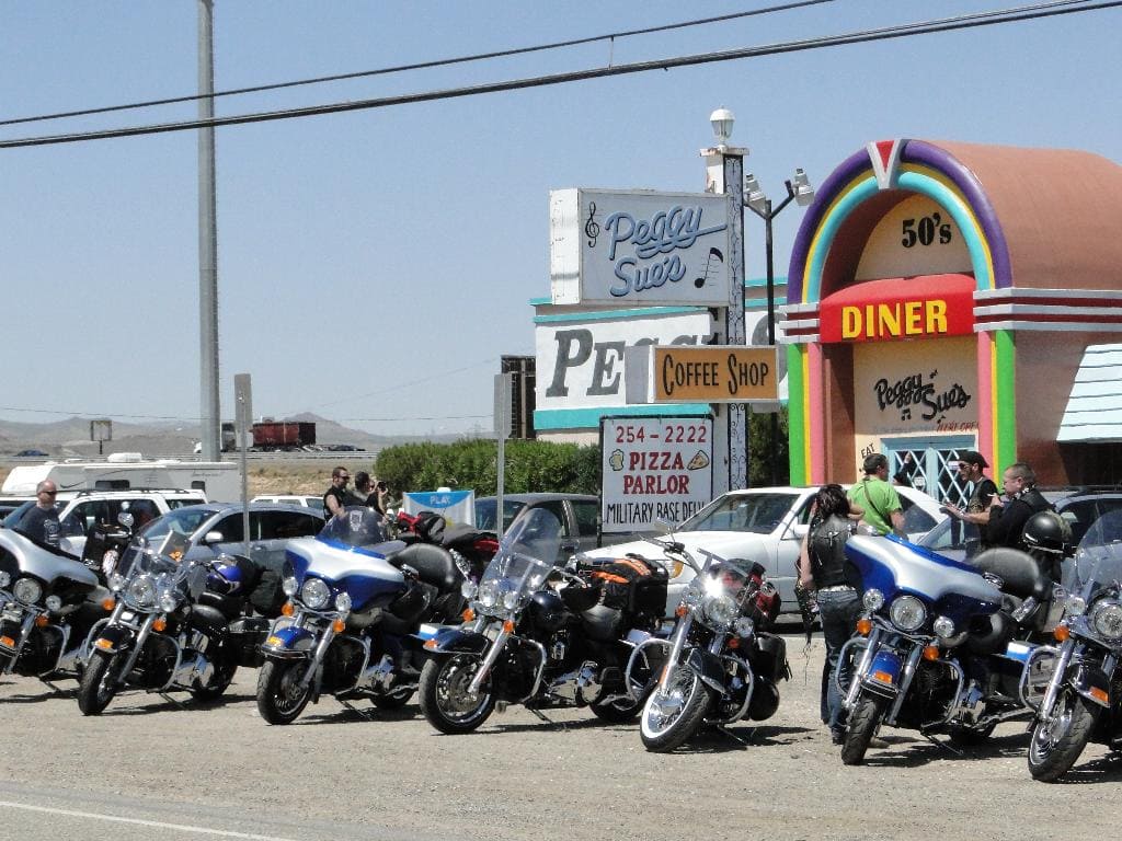 Peggy Sue´s diner, ruta 66. Rutas en moto por USA