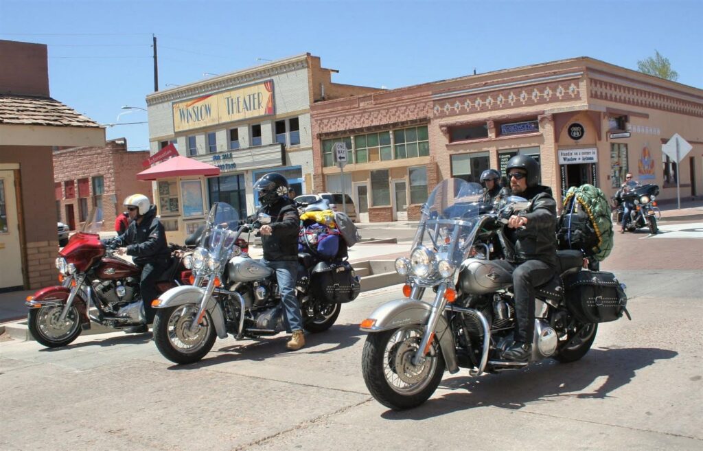 Salida de Winslow AZ. Rutas en moto por USA
