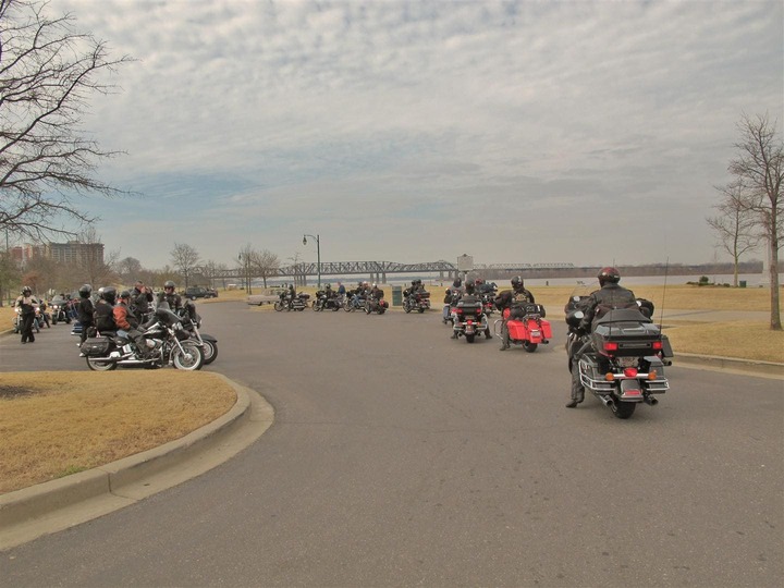 Rivera Misisipi en Memphis, Tennessee. Viaje en moto por Estados Unidos