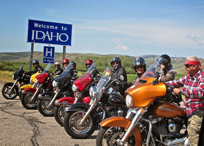 Cartel Idaho, viaje en moto por USA, Viajes en moto por USA