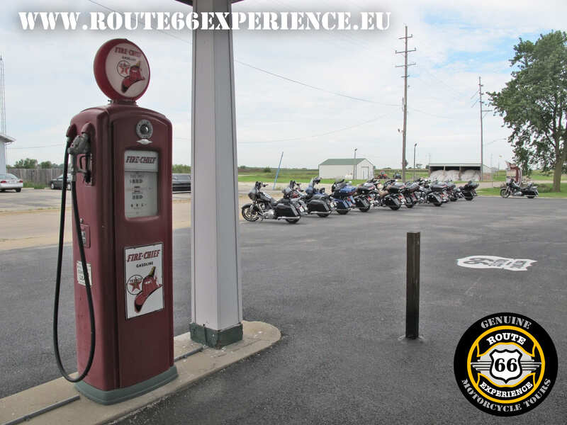 Route 66 Experience, motos en Ambler's Texaco Gas Station, Viajes en moto por USA