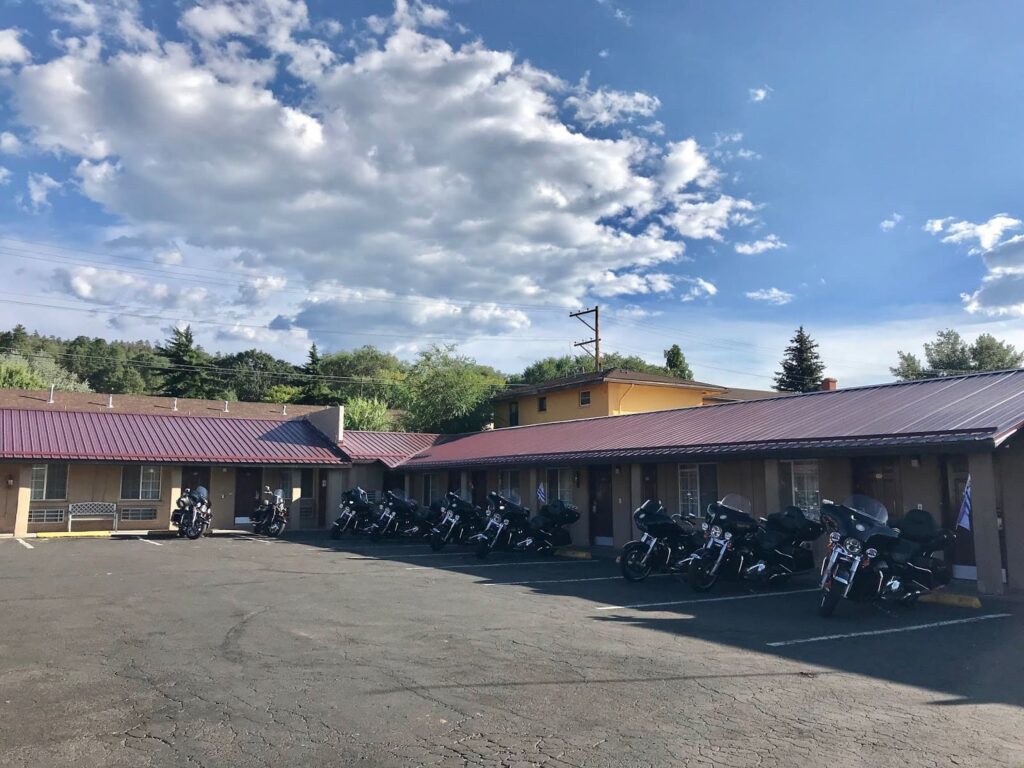 Motel en Williams, viaje en moto por USA, Ruta 66 en moto