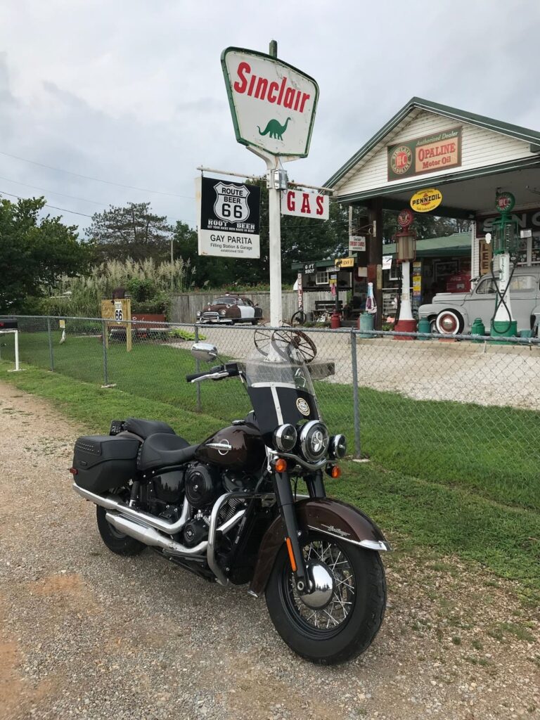 Gary Gay Parita, Route 66, Viaje en moto por USA