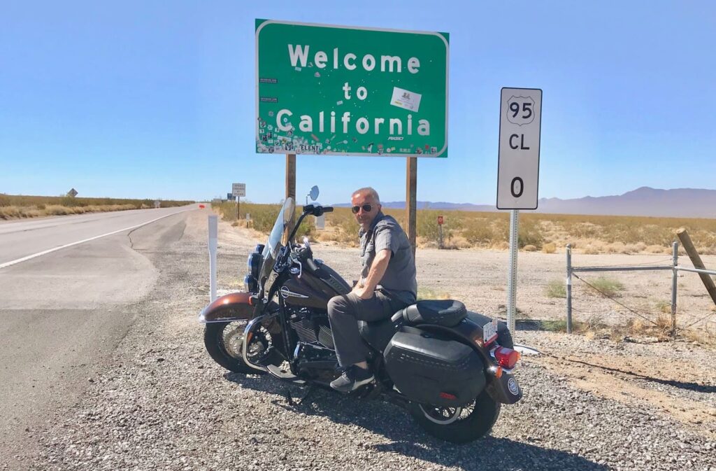 Gon Castro en un viaje en moto por USA