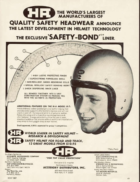 Publicidad vintage casco moto