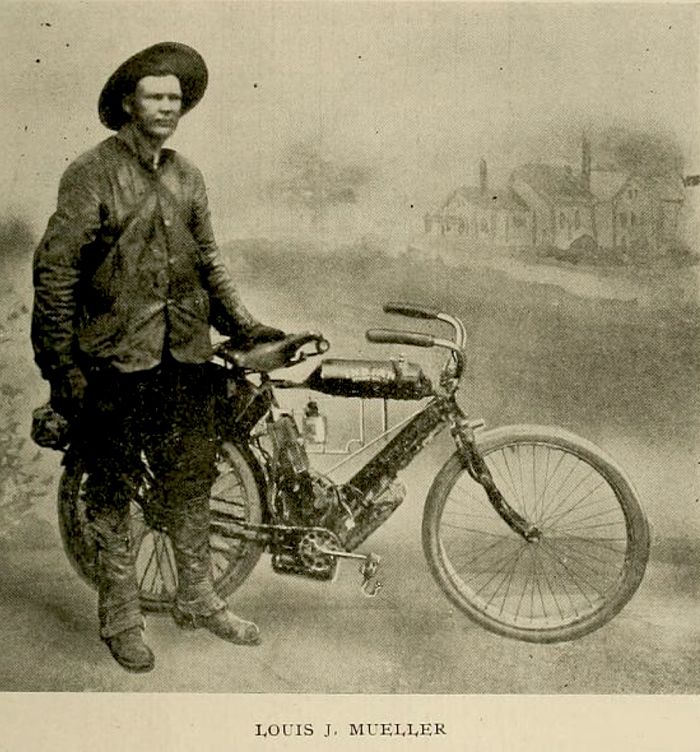 Louis Mueller, viajero en moto pionero