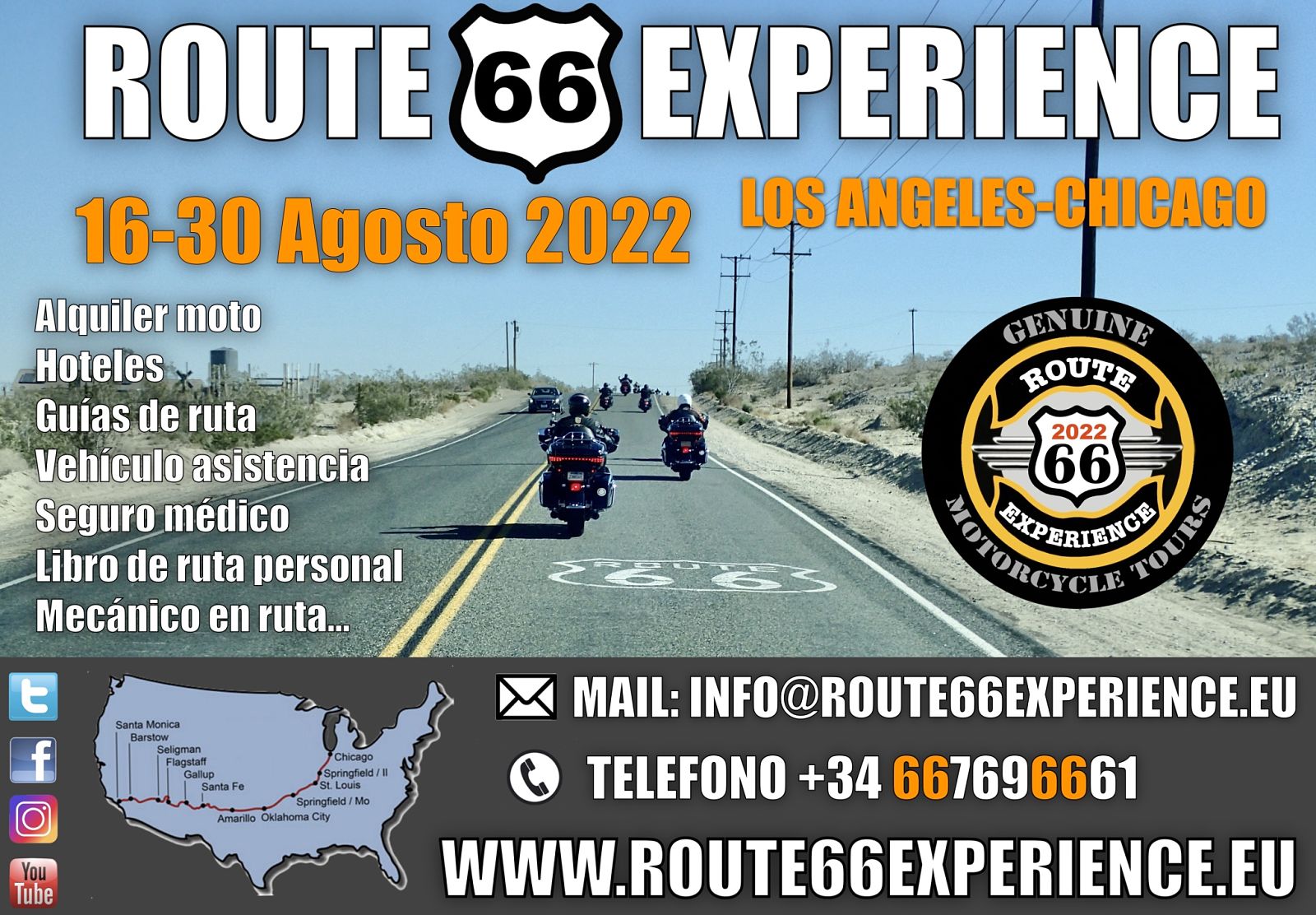 Viaje en moto por la Route 66