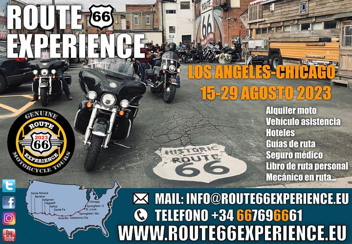 Viaje en moto ruta 66.