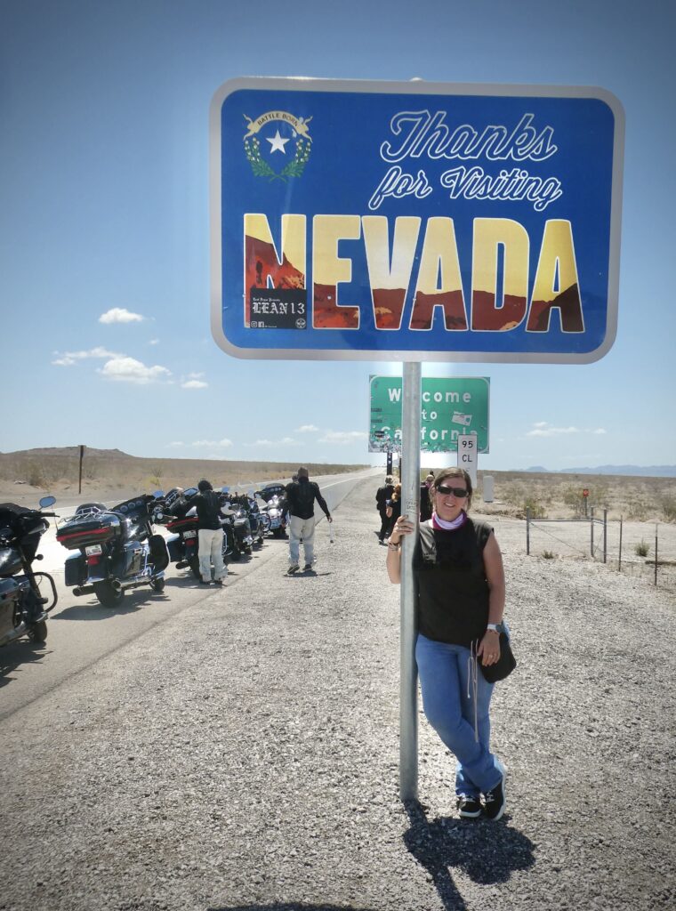 Cartel bienvenida a Nevada