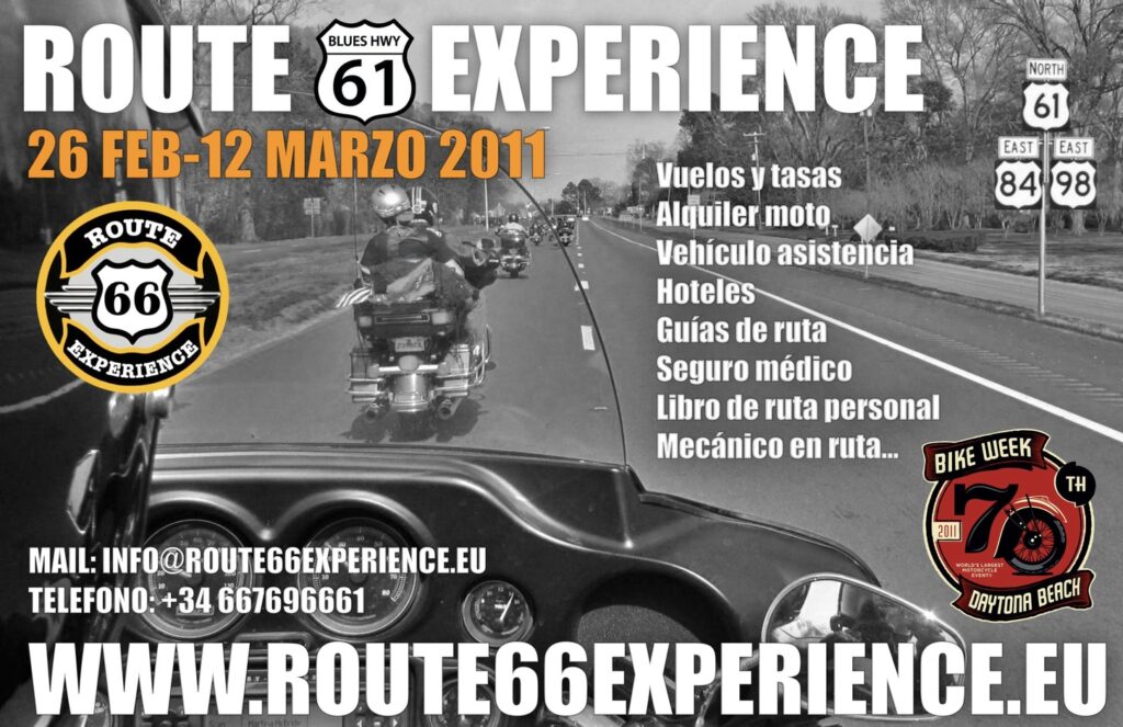 Cartel Viaje Ruta 61 y Daytona