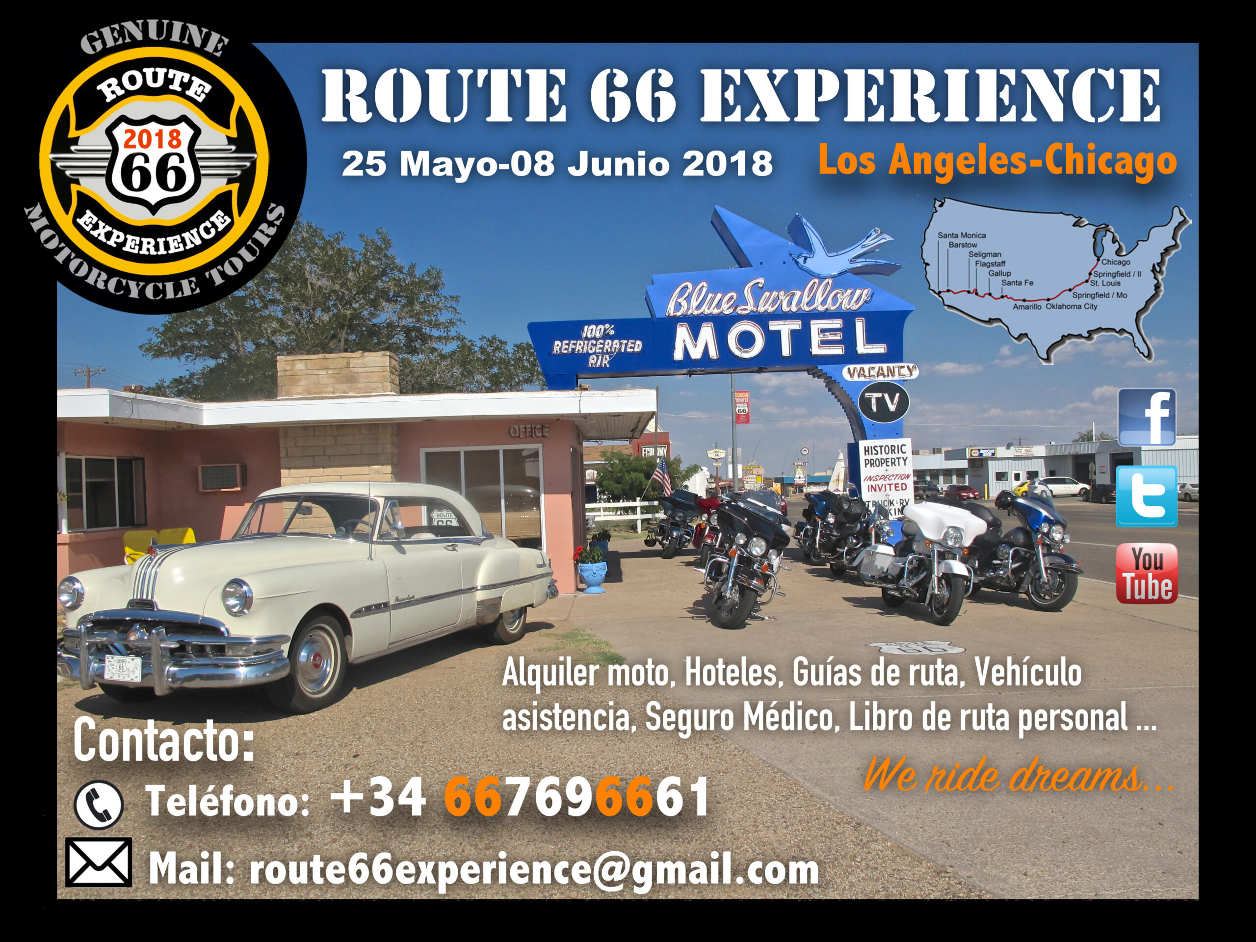 Route 66 Experience LA-Chicago Mayo 2018