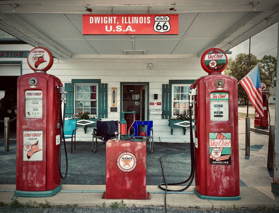 Ambler's Texaco Gas Station, Dwight, IL. Viaje Ruta 66