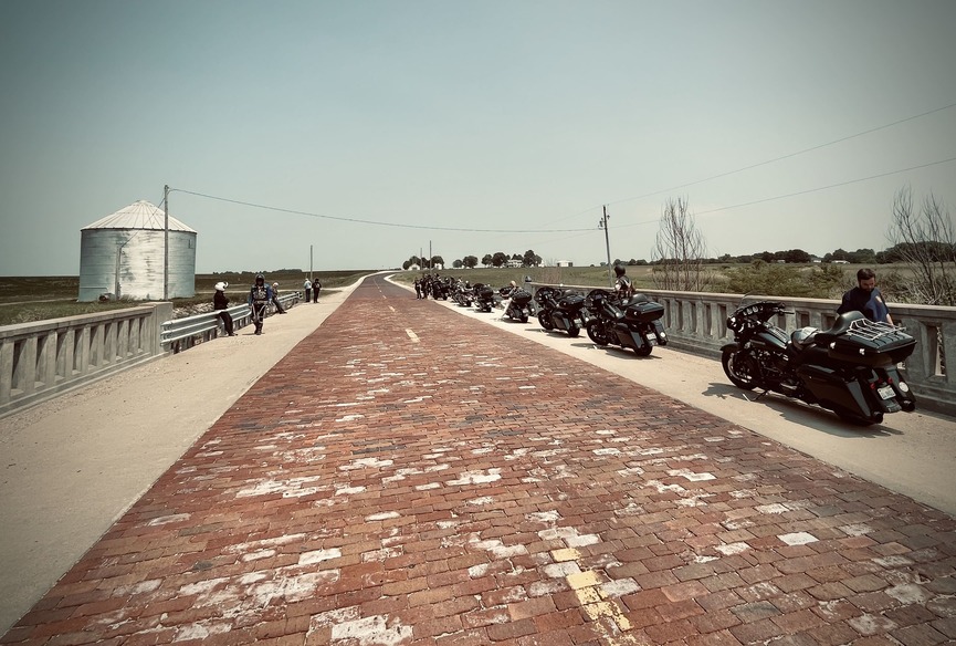 Historic Brick Road, Auburn, IL. Viaje Ruta 66