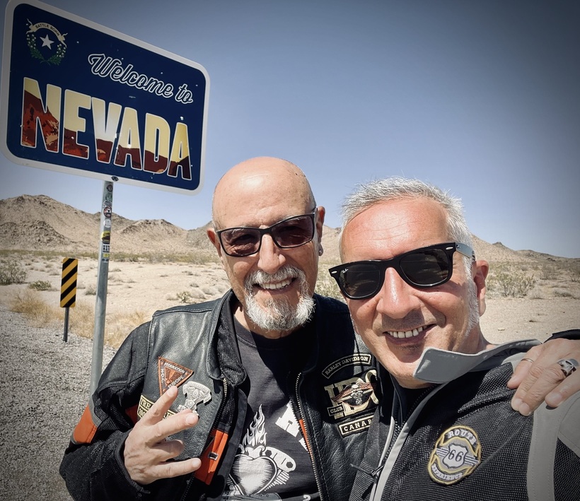 Nevada welcome sign. Viaje Ruta 66