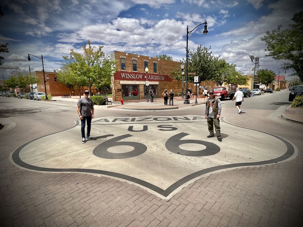 Ruta 66 Winslow, Arizona. Viaje Route 66
