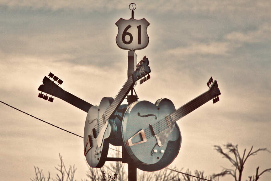 Route 61, cruce de caminos en Clarksdale.