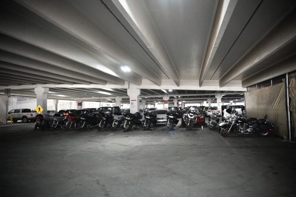 Route 66 en moto. Parking hotel Las Vegas Route 66 en moto. Parking hotel Las Vegas